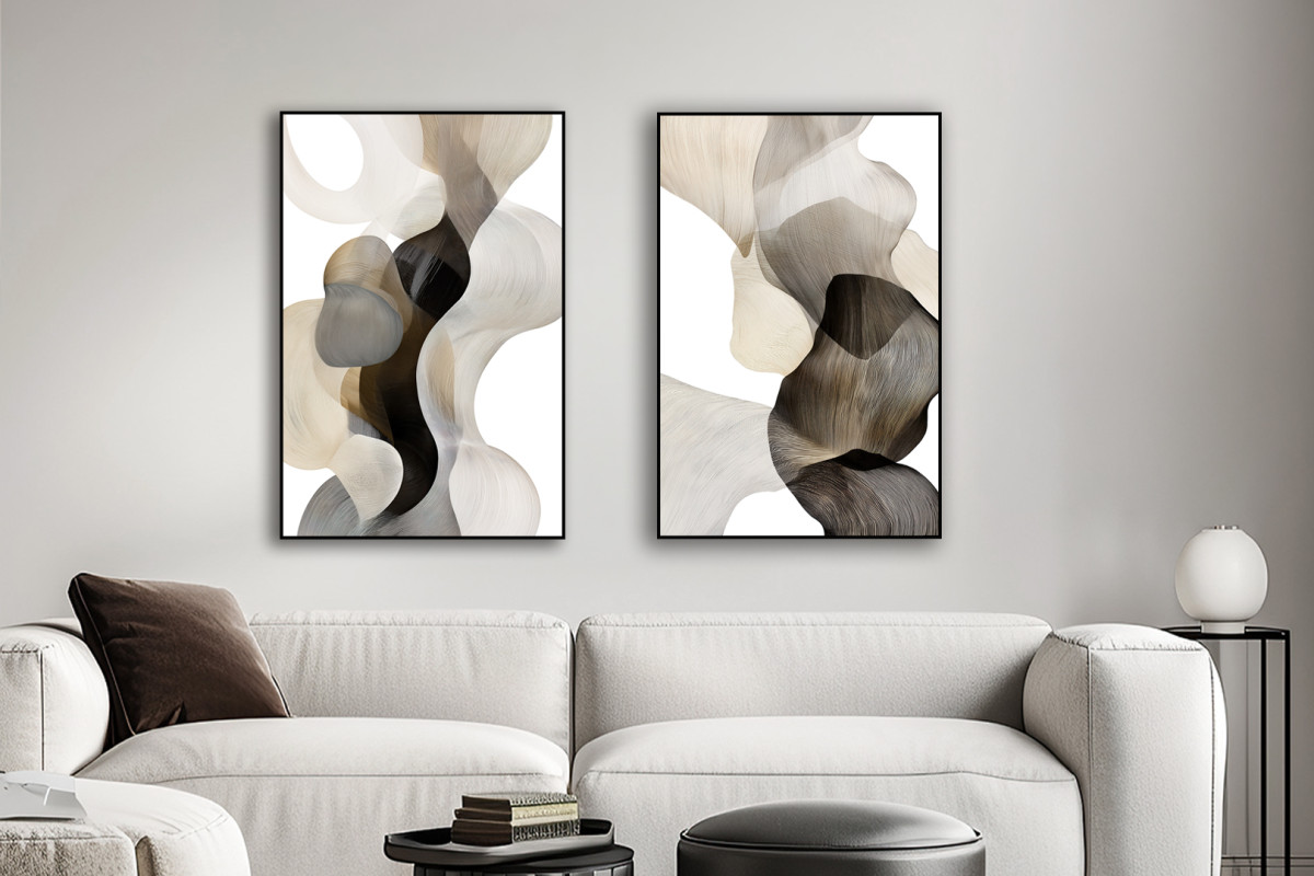 Contemporary abstract wall art in a modern interior – Purple Canvas Online Shop