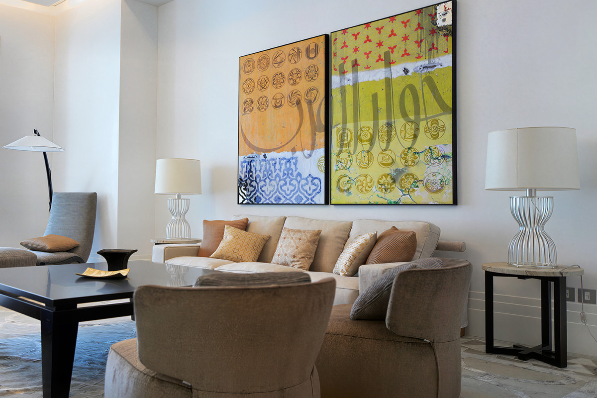Bespoke artwork for luxury residential and royal palace interiors by Purple Canvas